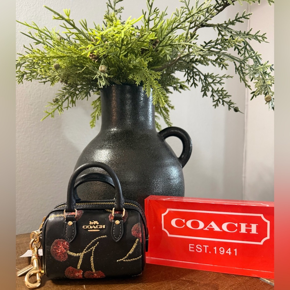 Coach Cherry Rowan Bag Charm (NWT)